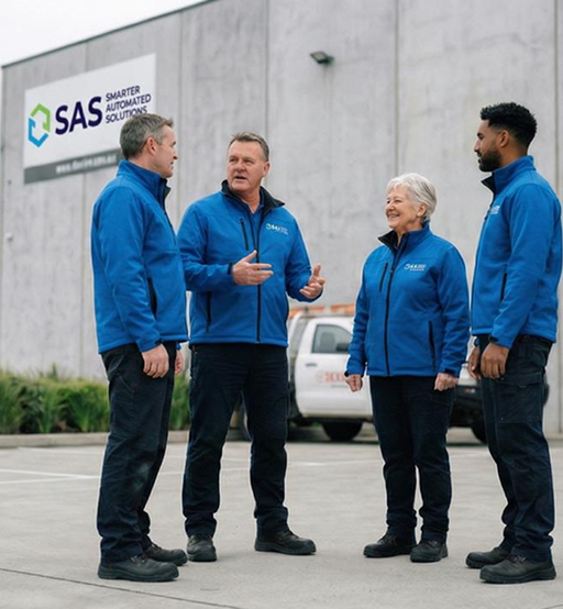 SAS team outside warehouse